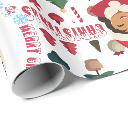 Personalized Santa's Workshop Christmas Gift Wrap Geschenkpapier (Rolleneckpunkt)