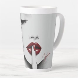 Personalized Sassy Quote Red Lips Beauty Glam Chic Milchtasse