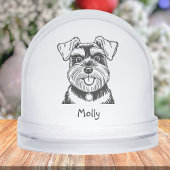 Personalized Schnauzer Dog Christmas Schneekugeln