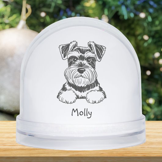 Personalized Schnauzer Dog Christmas Schneekugeln
