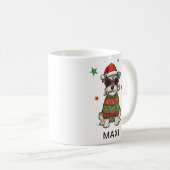 Personalized Schnauzer Gingerbread Ugly Sweater Kaffeetasse (VorderseiteRechts)