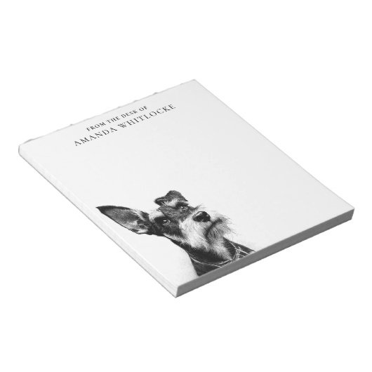 Personalized Schnauzer Notizblock (angewinkelt)
