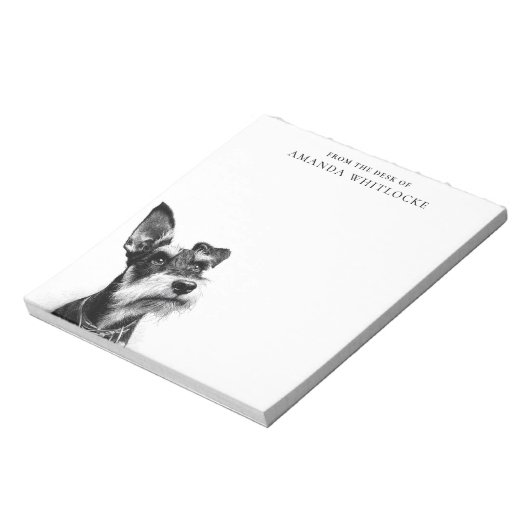 Personalized Schnauzer Notizblock (Rotiert)