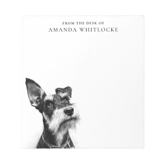 Personalized Schnauzer Notizblock (Vorderseite)