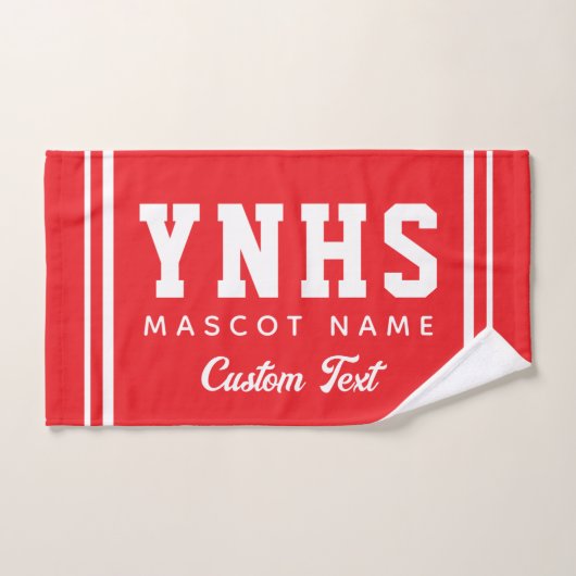 Personalized School Colors & Initials, Team Spirit Handtuch (Handtuch)