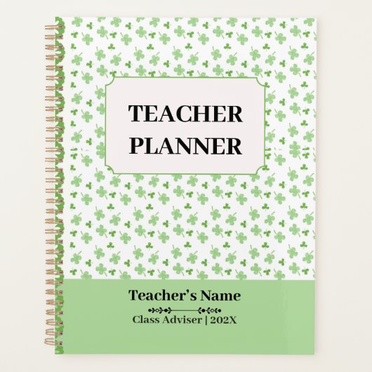 Personalized School Crest Teacher Lesson Planner Planer (Vorderseite)