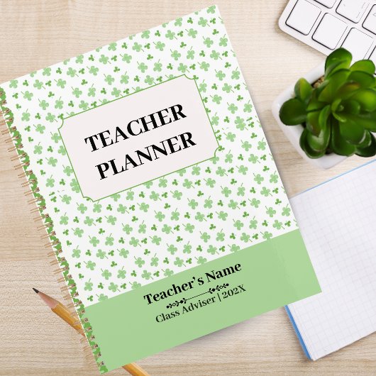 Personalized School Crest Teacher Lesson Planner Planer