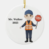 Personalized School Crossing Guard Keramik Ornament (Vorne)