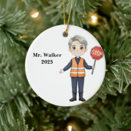 Personalized School Crossing Guard Keramik Ornament