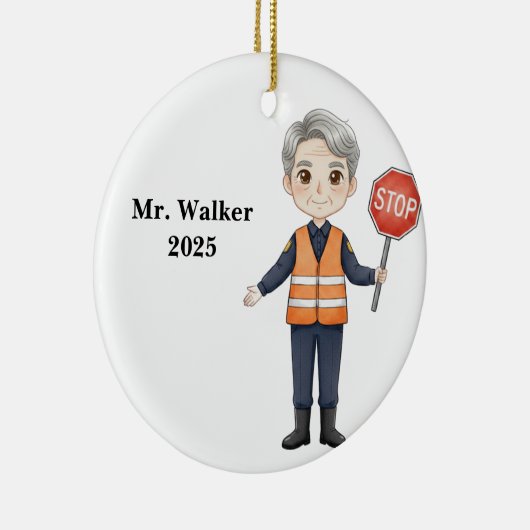Personalized School Crossing Guard Keramik Ornament (Rechts)