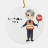 Personalized School Crossing Guard Keramik Ornament (Vorne)