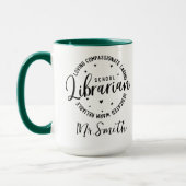 Personalized School Librarian Day | Custom Name  Tasse (Links)