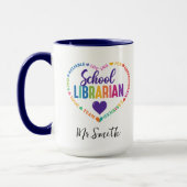 Personalized School Librarian Day | Custom Name  Tasse (Links)