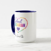 Personalized School Librarian Day | Custom Name  Tasse (Vorderseite Links)