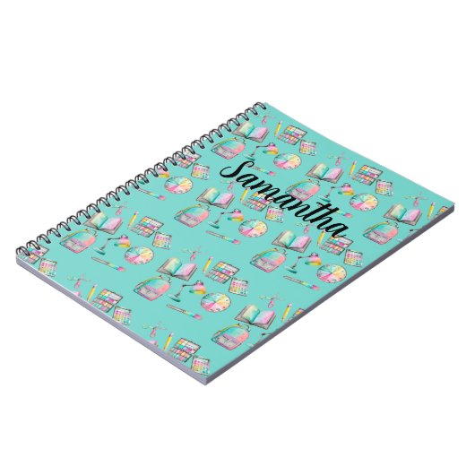 Personalized School Supplies Spiral Notebook  Notizblock (Linke Seite)