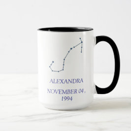 Personalized Scorpio Constellation Mug - Custom St Tasse