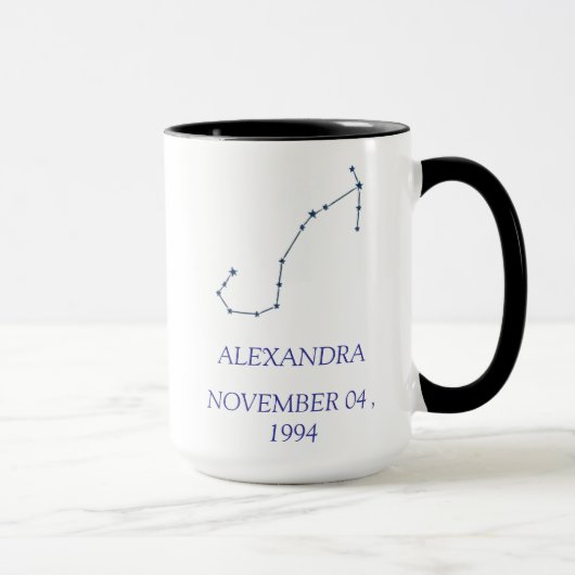 Personalized Scorpio Constellation Mug - Custom St Tasse (Rechts)
