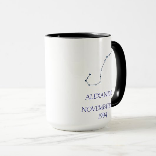 Personalized Scorpio Constellation Mug - Custom St Tasse (VorderseiteRechts)
