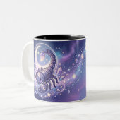 Personalized Scorpio Zodiac Mug Zweifarbige Tasse (Vorderseite Links)