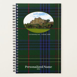 Personalized Scottish Clan Kennedy Tartan & Castle Planer