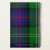 Personalized Scottish Clan Sutherland Tartan Planer (Rückseite)