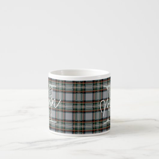 Personalized Scottish Plaid Coffee Mini Mug Espressotasse (Vorderseite)