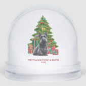 Personalized Scottish Terrier Dog Christmas Schneekugeln (Vorderseite)
