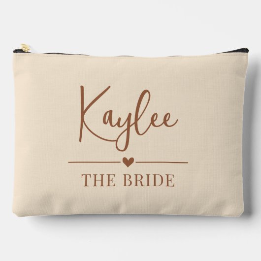 Personalized Script Bridesmaid Pouch Wedding Gift Zubehörtasche (Vorderseite)