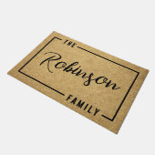 Personalized Script Family Name Doormat Custom Fußmatte (Schrägansicht)