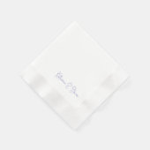 Personalized Script Lavender Names Coined Wedding Serviette (Ecke)