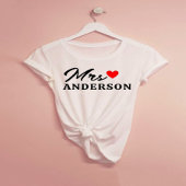 Personalized Script Marriage Monogram T-Shirt