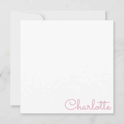 Personalized Script Name  Mitteilungskarte (Vorderseite)