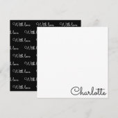Personalized Script Name  Note Card Mitteilungskarte (Vorne/Hinten)