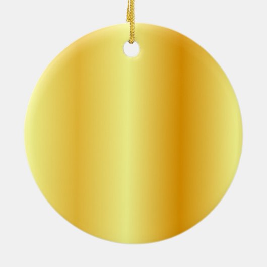 Personalized Script Template Gold Look Trendy Keramik Ornament (Hinten)