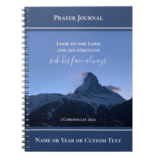 Personalized Scripture Prayer Journal Alps Photo Notizblock (Vorderseite)