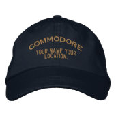 Personalized Sea Commodore Hat Bestickte Baseballkappe (Vorderseite)