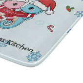 Personalized Seahorse Christmas Cutting Board Schneidebrett (Ecke)