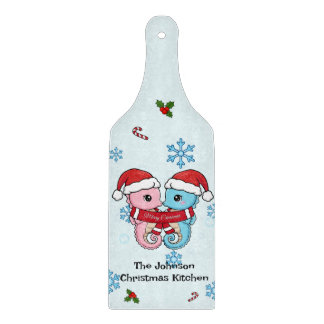 Personalized Seahorse Christmas Cutting Board Schneidebrett