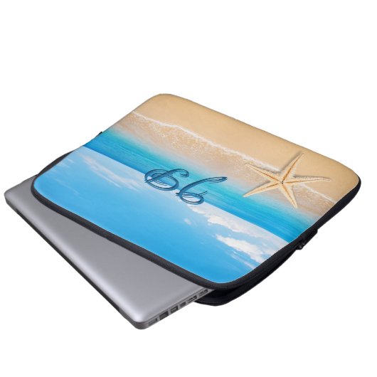 Personalized Seaside Laptop Sleeve (Vorne Knopf)