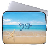 Personalized Seaside Laptop Sleeve (Vorderseite)