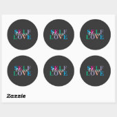 Personalized Self love  Runder Aufkleber (Blatt)