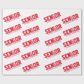 Personalized Senior Block Letter Class of 2020 Red Geschenkpapier (Flach)