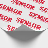 Personalized Senior Block Letter Class of 2020 Red Geschenkpapier (Ecke)