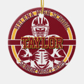 Personalized Senior Night Football High School Keramik Ornament (Vorne)