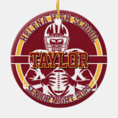 Personalized Senior Night Football High School Keramik Ornament (Hinten)
