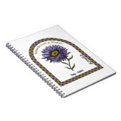 Personalized September Birth Month Flower Notebook Notizblock (Rechte Seite)
