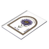 Personalized September Birth Month Flower Notebook Notizblock (Linke Seite)
