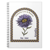 Personalized September Birth Month Flower Notebook Notizblock (Vorderseite)