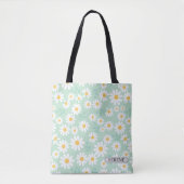 Personalized Serene Daisy Floral Tasche (Vorderseite)
