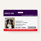 Personalized Service Dog Ausweis (Vorderseite)